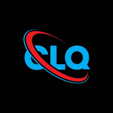 CLQ logosu. CLQ mektubu. CLQ harf logosu tasarımı. Çember ve büyük harfli monogram logosuyla birleştirilmiş CLQ logosu. Teknoloji, iş ve emlak markası için CLQ tipografisi.