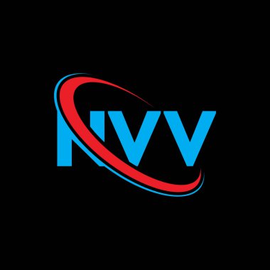 NVV logosu. NVV mektubu. NVV harf logosu tasarımı. Çember ve büyük harfli monogram logosuna bağlı baş harfler NVV logosu. Teknoloji, iş ve emlak markası için NVV tipografisi.