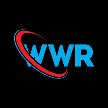 WWR logosu. WWR mektubu. WWR harf logosu tasarımı. Çember ve büyük harfli monogram logosuna bağlı WWR logosu. WWR teknoloji, iş ve gayrimenkul markası tipografisi.