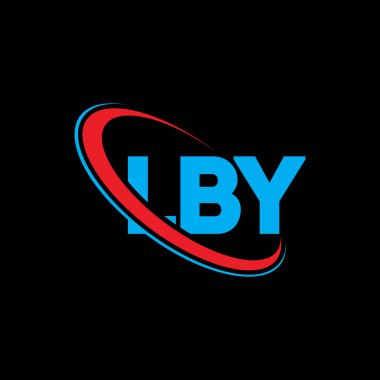 LBY logosu. LBY mektubu. LBY mektup logosu tasarımı. Çember ve büyük harfli monogram logosuna bağlı ilk LBY logosu. Teknoloji, iş ve emlak markası için LBY tipografisi.