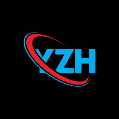 YZH logosu. YZH harfi. YZH harf logosu tasarımı. Çember ve büyük harfli monogram logosuyla birleştirilmiş YZH logosu. Teknoloji, iş ve emlak markası için YZH tipografisi.