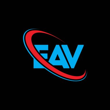 EAV logosu. EAV mektubu. EAV harf logosu tasarımı. Çember ve büyük harfli monogram logosuyla birleştirilmiş EAV logosu. Teknoloji, iş ve emlak markası için EAV tipografisi.