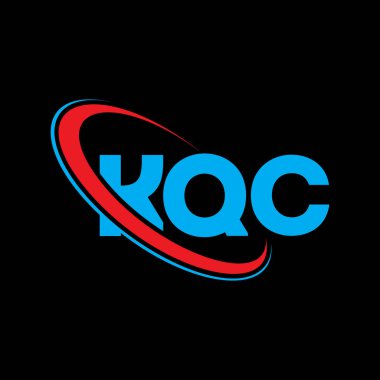 KQC logosu. KQC mektubu. KQC harf logosu tasarımı. Çember ve büyük harfli monogram logosuna bağlı KQC logosunun baş harfleri. Teknoloji, iş ve emlak markası için KQC tipografisi.