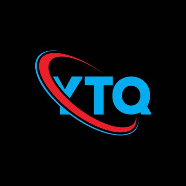 YTQ logosu. YTQ mektubu. YTQ harf logosu tasarımı. Çember ve büyük harfli monogram logosuna bağlı baş harfler YTQ logosu. Teknoloji, iş ve emlak markası için YTQ tipografisi.