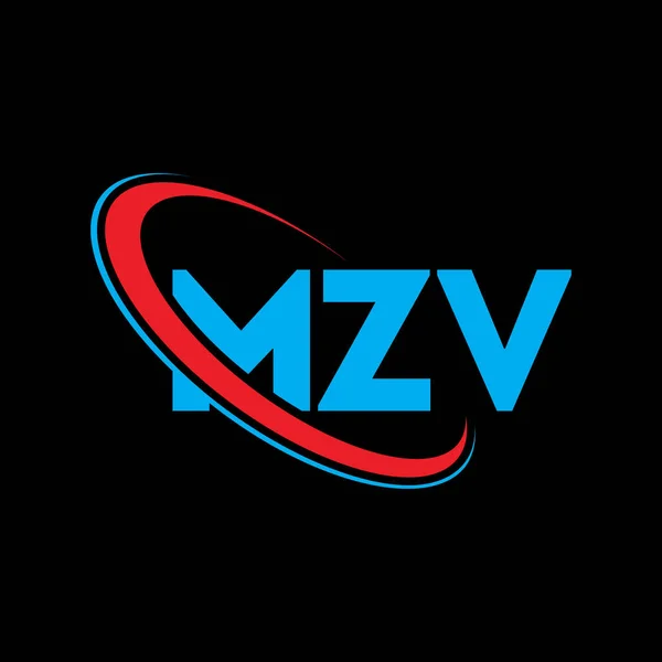 Mzv Logo Mzv Schreiben Mzv Schriftzug Logo Design Initialen Mzv — Stockvektor