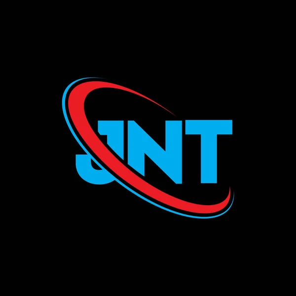 Jnt Logo Jnt Brief Jnt Logo Ontwerp Initialen Jnt Logo — Stockvector