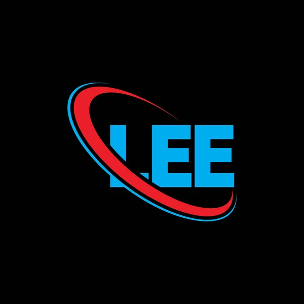 Lee Logo Lee Brief Lee Buchstaben Logo Design Initialen Lee — Stockvektor