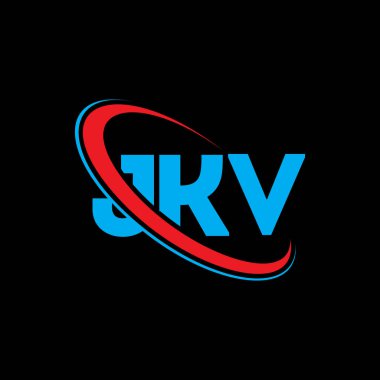 JKV logosu. JKV mektubu. JKV mektup logosu tasarımı. Çember ve büyük harfli monogram logosuyla birleştirilmiş JKV logosu. Teknoloji, iş ve emlak markası için JKV tipografisi.