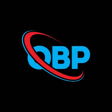 OBP logosu. OBP mektubu. OBP harf logosu tasarımı. Çember ve büyük harfli monogram logosuna bağlı baş harfler OBP logosu. Teknoloji, iş ve emlak markası için OBP tipografisi.