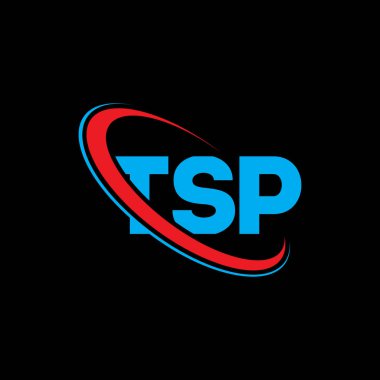 TSP logosu. TSP mektubu. TSP harf logosu tasarımı. Çember ve büyük harfli monogram logosuna bağlı TSP logosu. Teknoloji, iş ve emlak markası için TSP tipografisi.