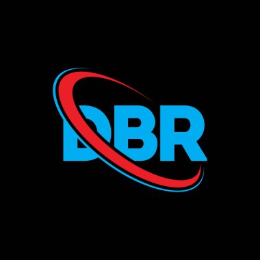 DBR logosu. DBR mektubu. DBR harf logosu tasarımı. Çember ve büyük harfli monogram logosuyla birleştirilmiş DBR logosu. Teknoloji, iş ve emlak markası için DBR tipografisi.