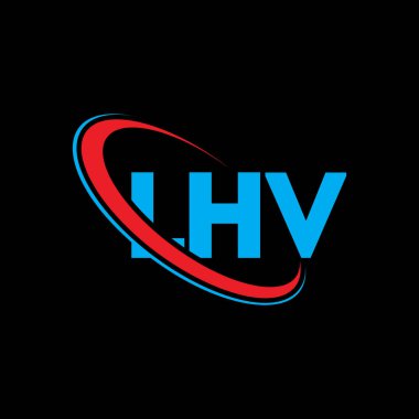 LHV logosu. LHV mektubu. LHV harf logosu tasarımı. Çember ve büyük harfli monogram logosuna bağlı ilk LHV logosu. Teknoloji, iş ve emlak markası için LHV tipografisi.