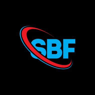 SBF logosu. SBF mektubu. SBF harf logosu tasarımı. Çember ve büyük harfli monogram logosuna bağlı ilk SBF logosu. Teknoloji, iş ve emlak markası için SBF tipografisi.