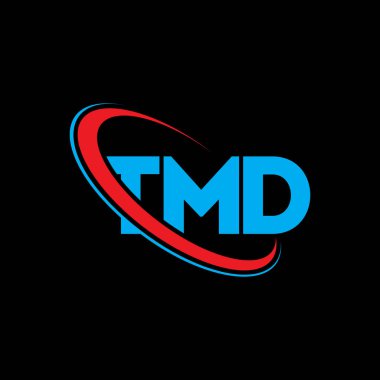 TMD logosu. TMD mektubu. TMD mektup logosu tasarımı. Çember ve büyük harfli monogram logosuna bağlı TMD logosu. Teknoloji, iş ve emlak markası için TMD tipografisi.