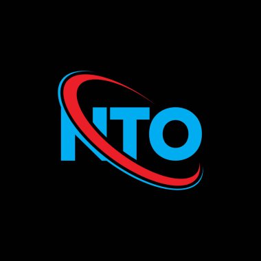 NTO logosu. NTO mektubu. NTO mektup logosu tasarımı. Çember ve büyük harfli monogram logosuna bağlı baş harfler NTO logosu. Teknoloji, iş ve emlak markası için NTO tipografisi.