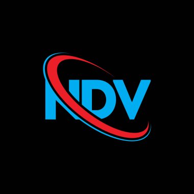 NDV logosu. NDV mektubu. NDV harf logosu tasarımı. Çember ve büyük harfli monogram logosuna bağlı NDV logosu. Teknoloji, iş ve emlak markası için NDV tipografisi.