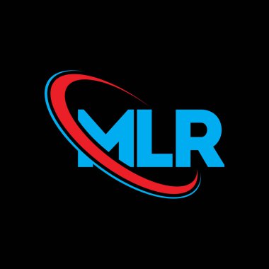 MLR logosu. MLR mektubu. MLR harf logosu tasarımı. Çember ve büyük harfli monogram logosuna bağlı MLR logosu. Teknoloji, iş ve emlak markası için MLR tipografisi.