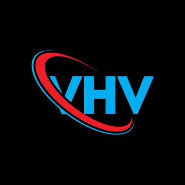 VHV logosu. VHV harfi. VHV harf logosu tasarımı. Çember ve büyük harfli monogram logosuna bağlı VHV logosu. Teknoloji, iş ve emlak markası için VHV tipografisi.