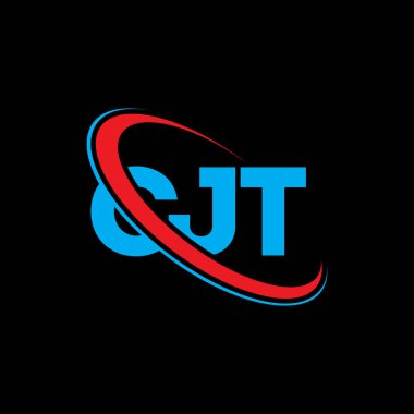 CJT logosu. CJT mektubu. CJT harf logosu tasarımı. Çember ve büyük harfli monogram logosuyla birleştirilmiş CJT logosu. Teknoloji, iş ve emlak markası için CJT tipografisi.