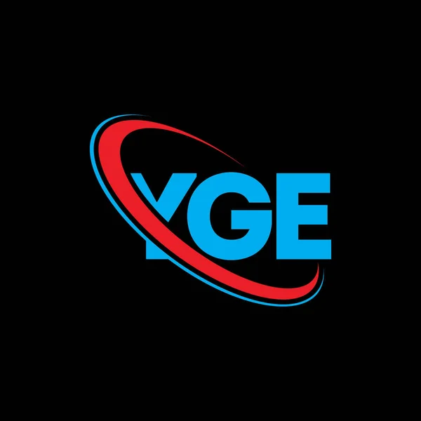 Yge Logotyp Yge Brev Yge Brev Logotyp Design Initialer Yge — Stock vektor