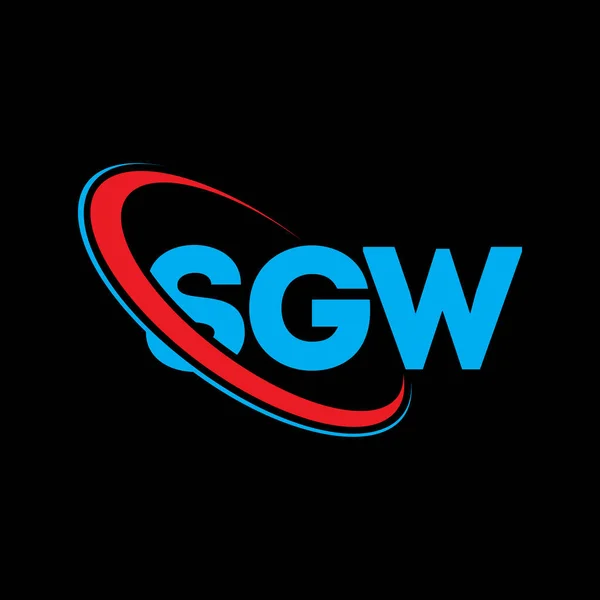 Logo Sgw Carta Del Sgw Diseño Del Logotipo Letra Sgw — Vector de stock