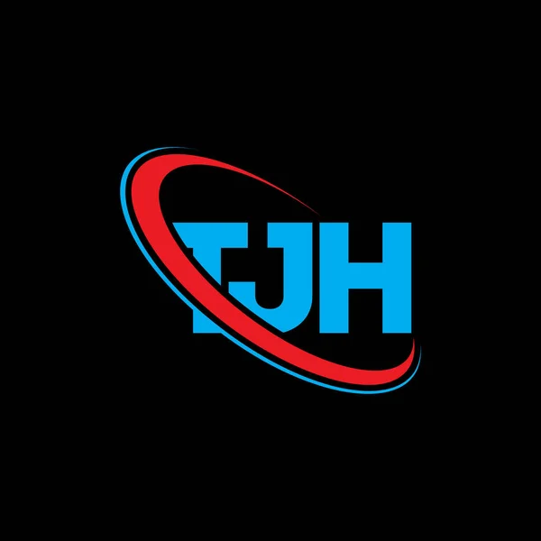 Logo Tjh Lettre Tjh Tjh Lettre Logo Design Initiales Logo — Image vectorielle