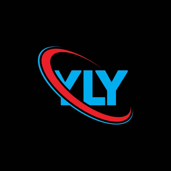 Yly标志 Yly的信 Yly字母标识设计 首字母Yly标识与圆圈和大写字母标识链接 Yly Typography Technology Business Real Estate — 图库矢量图片
