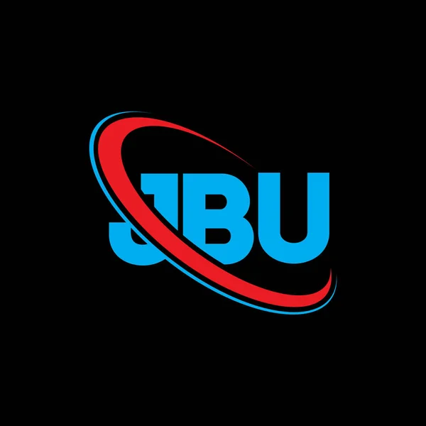 Jbu Logotyp Jbu Brev Jbu Brev Logotyp Design Initialer Jbu — Stock vektor