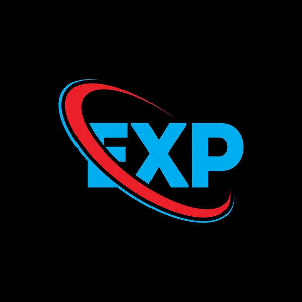 Exp Logo Exp Letter Exp Letter Logo Design Initials Exp — Stock Vector