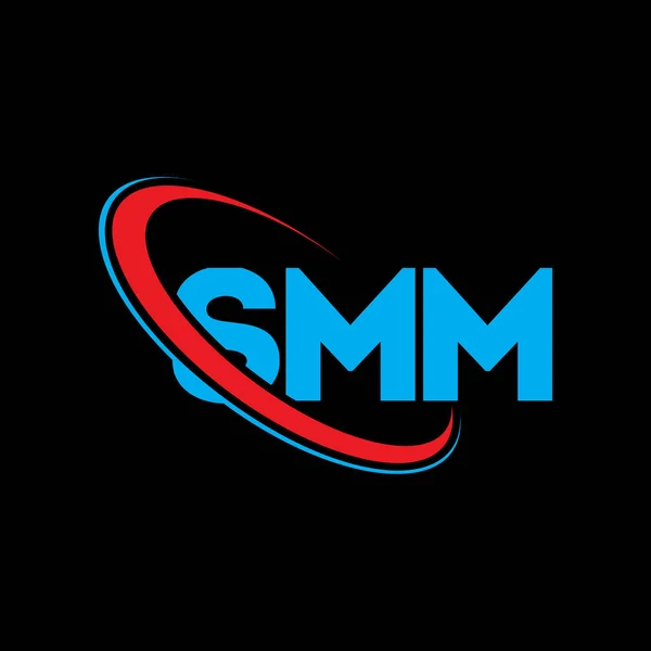 Logo Smm Lettre Smm Smm Lettre Logo Design Initiales Logo — Image vectorielle