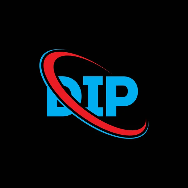 Logo Dip Lettre Dip Dip Lettre Logo Design Initiales Logo — Image vectorielle