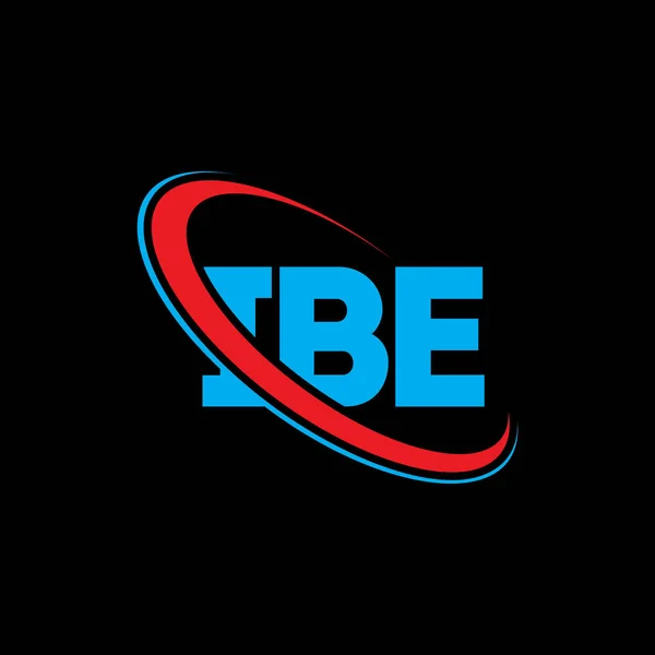 アイビーロゴ Ibeの手紙 アイビーレターロゴデザイン 初期アイビーロゴはサークルロゴと大文字のモノグラムロゴにリンクされています ビジネスおよび不動産ブランドのためのIbeタイポグラフィ — ストックベクタ