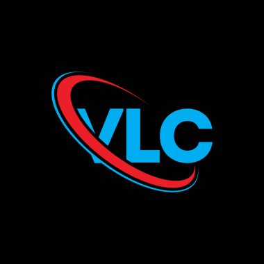 VLC logosu. VLC mektubu. VLC harf logosu tasarımı. Çember ve büyük harfli monogram logosuna bağlı VLC logosu. Teknoloji, iş ve emlak markası için VLC tipografisi.
