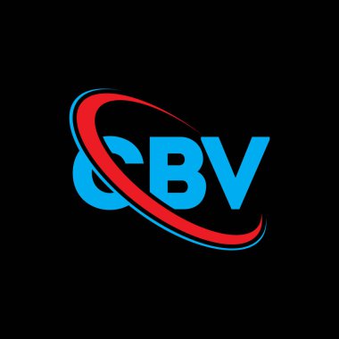 CBV logosu. CBV mektubu. CBV harf logosu tasarımı. Çember ve büyük harfli monogram logosuyla birleştirilmiş CBV logosu. Teknoloji, iş ve emlak markası için CBV tipografisi.