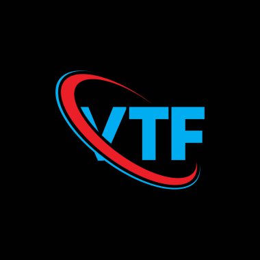 VTF logosu. VTF mektubu. VTF mektup logosu tasarımı. Çember ve büyük harfli monogram logosuna bağlı VTF logosu. Teknoloji, iş ve emlak markası için VTF tipografisi.