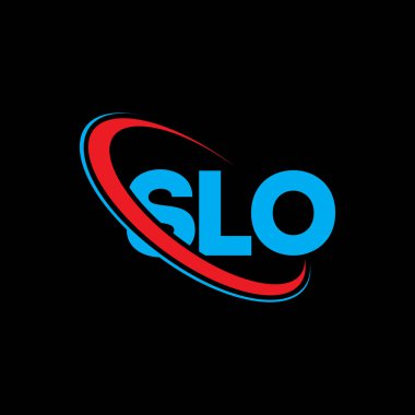 SLO logosu. SLO mektubu. SLO harf logosu tasarımı. Çember ve büyük harfli monogram logosuna bağlı SLO logosu. Teknoloji, iş ve emlak markası için SLO tipografisi.