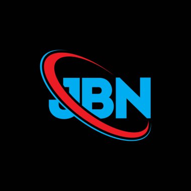 JBN logosu. JBN mektubu. JBN harf logosu tasarımı. Çember ve büyük harfli monogram logosuna bağlı JBN logosu. Teknoloji, iş ve emlak markası için JBN tipografisi.