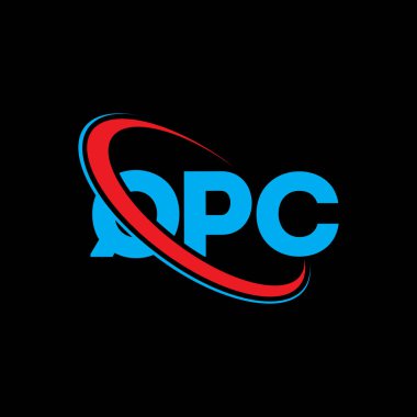 QPC logosu. QPC mektubu. QPC harf logosu tasarımı. Çember ve büyük harfli monogram logosuna bağlı QPC logosu. Teknoloji, iş ve emlak markası için QPC tipografisi.