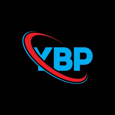 YBP logosu. YBP mektubu. YBP harf logosu tasarımı. Çember ve büyük harfli monogram logosuna bağlı YBP logosu. Teknoloji, iş ve emlak markası için YBP tipografisi.