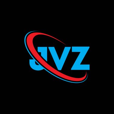 JVZ logosu. JVZ harfi. JVZ harf logosu tasarımı. Çember ve büyük harfli monogram logosuna bağlı baş harfler JVZ logosu. Teknoloji, iş ve emlak markası için JVZ tipografisi.