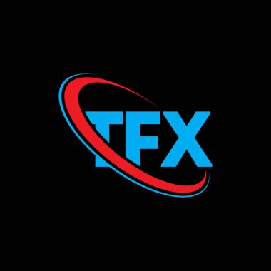 TFX logosu. TFX mektubu. TFX harfli logo tasarımı. Çember ve büyük harfli monogram logosuna bağlı baş harfler TFX logosu. Teknoloji, iş ve emlak markası için TFX tipografisi.