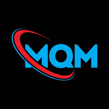 MQM logosu. MQM harfi. MQM harf logosu tasarımı. Çember ve büyük harfli monogram logosuna bağlı baş harfler MQM. Teknoloji, iş ve emlak markası için MQM tipografisi.