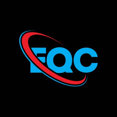 EQC logosu. EQC mektubu. EQC harf logosu tasarımı. Çember ve büyük harfli monogram logosuyla birleştirilmiş EQC logosu. Teknoloji, iş ve emlak markası için EQC tipografisi.