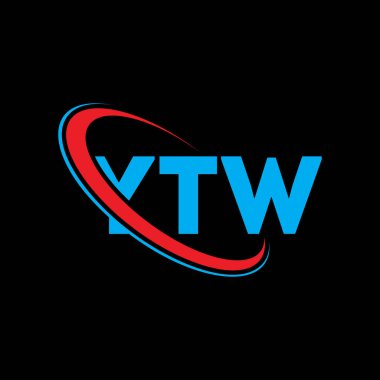 YTW logosu. YTW harfi. YTW harf logosu tasarımı. Çember ve büyük harfli monogram logosuyla birleştirilmiş YTW logosu. Teknoloji, iş ve emlak markası için YTW tipografisi.
