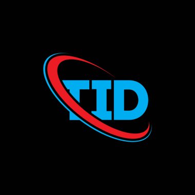 TID logosu. TID mektubu. TID mektup logosu tasarımı. Çember ve büyük harfli monogram logosuna bağlı TID logosu. Teknoloji, iş ve emlak markası için TID tipografisi.