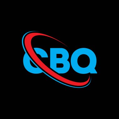 CBQ logosu. CBQ mektubu. CBQ harfi logo tasarımı. Çember ve büyük harfli monogram logosuyla birleştirilmiş CBQ logosu. Teknoloji, iş ve emlak markası için CBQ tipografisi.
