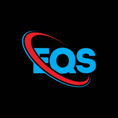 EQS logosu. EQS mektubu. EQS harf logosu tasarımı. Çember ve büyük harfli monogram logosuyla EQS logosunun baş harfleri. Teknoloji, iş ve emlak markası için EQS tipografisi.