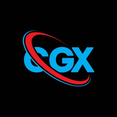 CGX logosu. CGX mektubu. CGX harfli logo tasarımı. Çember ve büyük harfli monogram logosuna bağlı baş harfler. Teknoloji, iş ve emlak markası için CGX tipografisi.