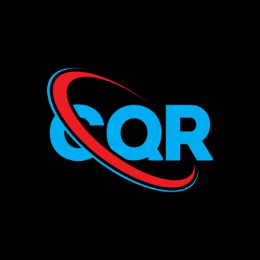 CQR logosu. CQR mektubu. CQR harf logosu tasarımı. Çember ve büyük harfli monogram logosuyla birleştirilmiş CQR logosu. Teknoloji, iş ve emlak markası için CQR tipografisi.