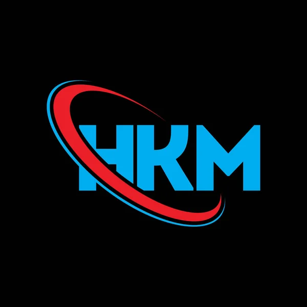 Logo Hkm Lettre Hkm Hkm Lettre Logo Design Initiales Logo — Image vectorielle